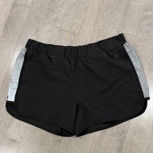 TomboyX Black and Gray Women's Running Shorts with liner
